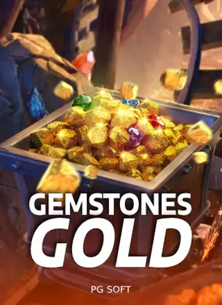 ภาพหน้าปกเกมสล็อต Gemstones Gold ธีมอัญมณีเหมืองทอง จาก PG Soft