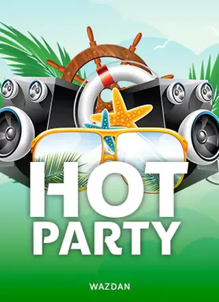 ภาพหน้าปกเกมสล็อต Hot Party ธีมปาร์ตี้ชายหาดฤดูร้อน จากค่าย Wazdan